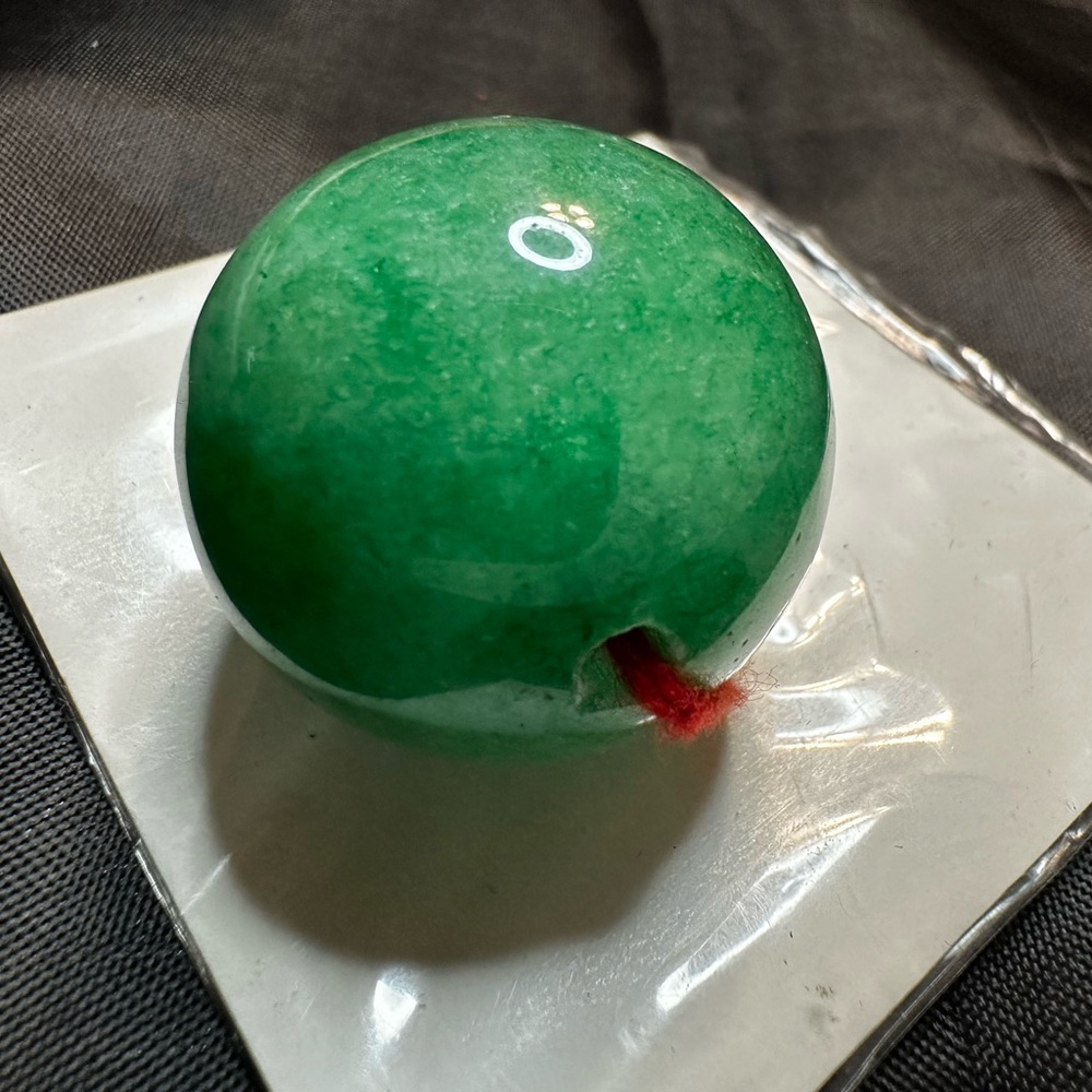 Green Jade Big Ball Bead